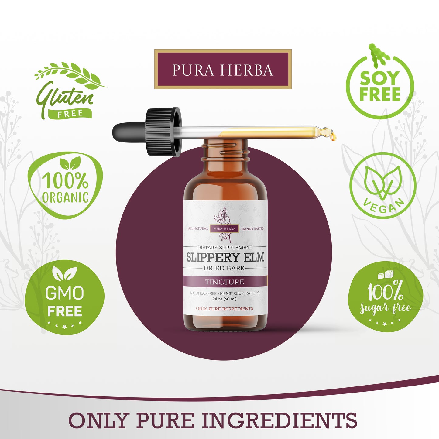 Slippery Elm Liquid Tincture - 2 Fl Oz