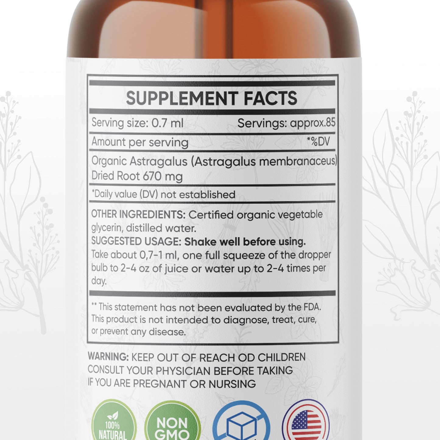 Astragalus Root Tincture - 2 Fl Oz