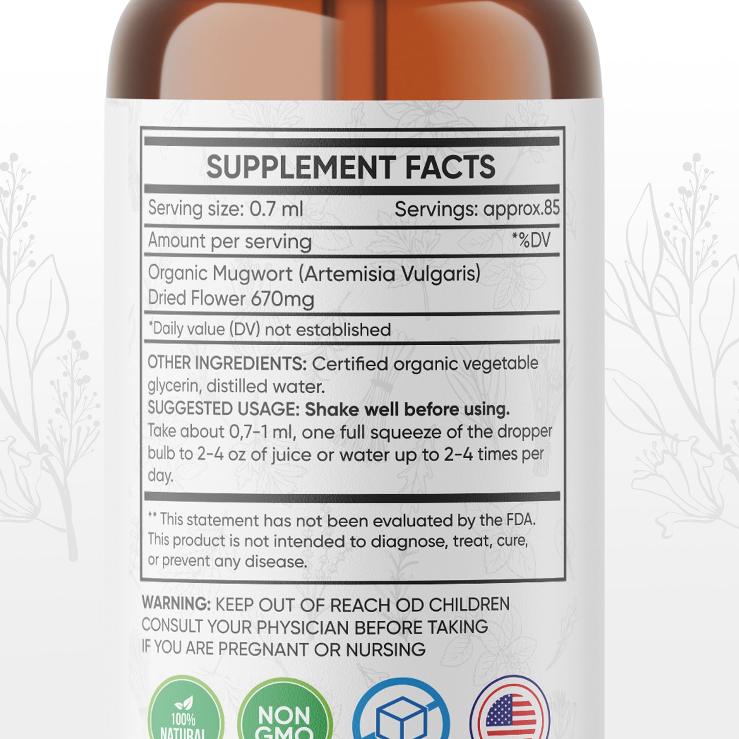 Mugwort Tincture - 2 Fl Oz