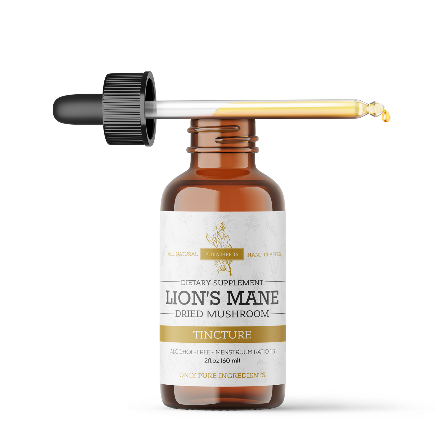 Lion’s Mane Mushroom Liquid Drops - 2 FL Oz