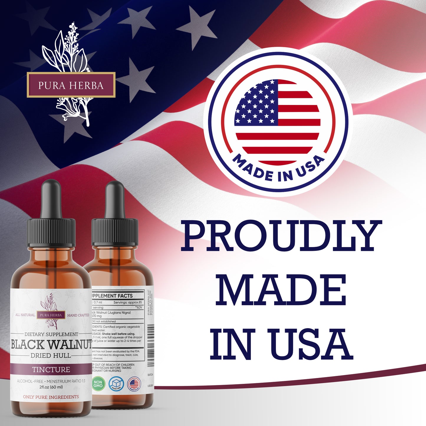Black Walnut Hull Tincture  - 2 FL Oz