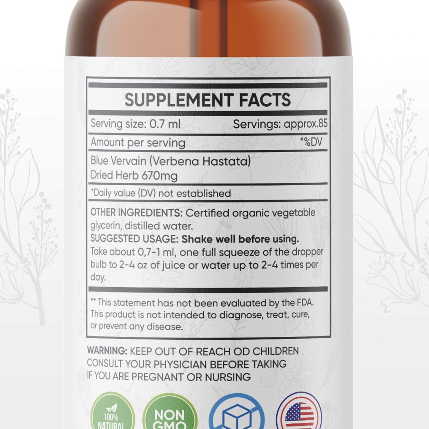 Blue Vervain Tincture - 2 Fl Oz