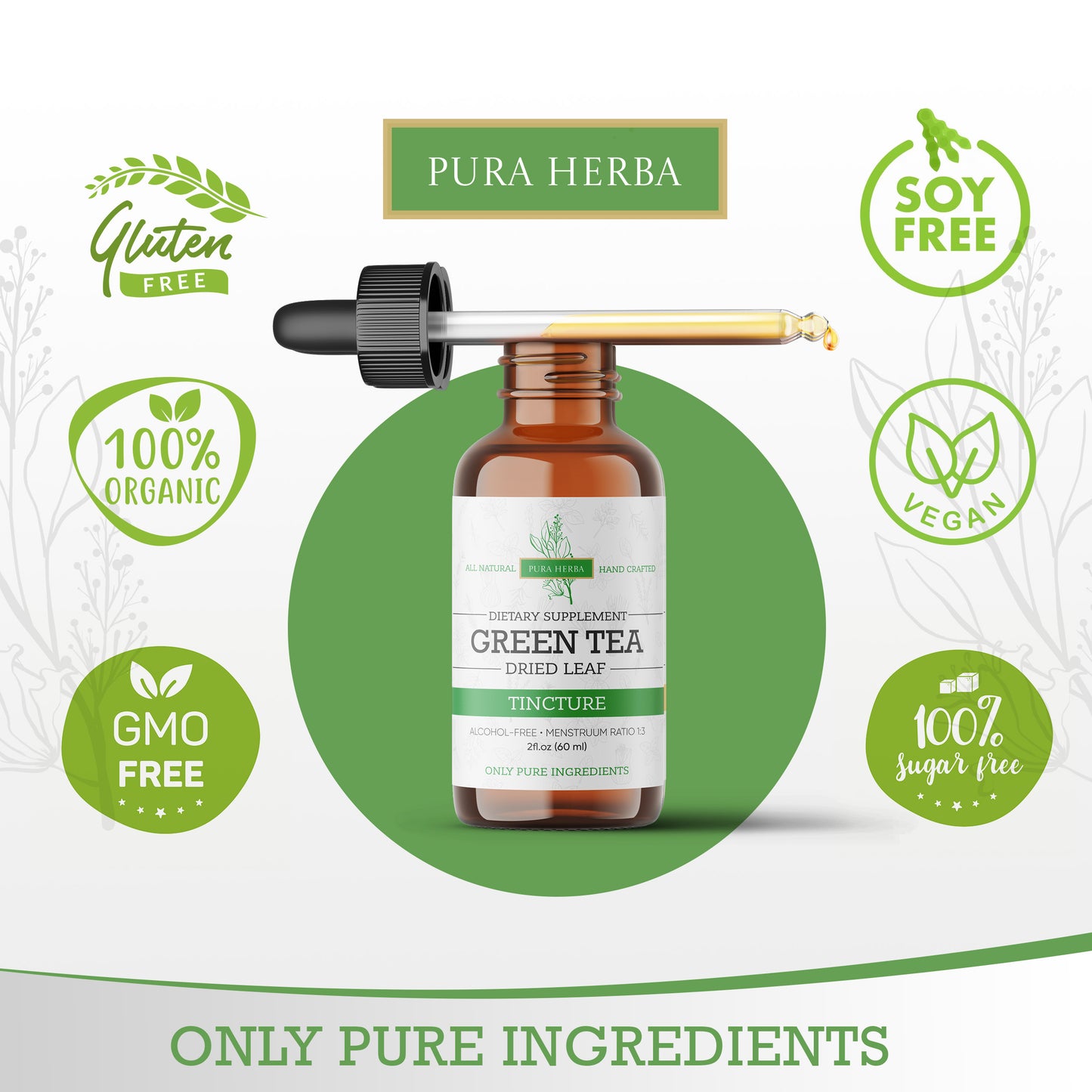 Green Tea Liquid Drops  - 2 FL Oz