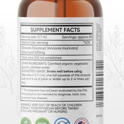 Soursop Graviola Leaf Extract  - 2 Fl Oz